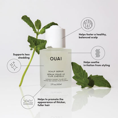 OUAI Scalp Serum - Hydrating Hair Serum with Red Clover Extract, Siberian Ginseng and Peptides